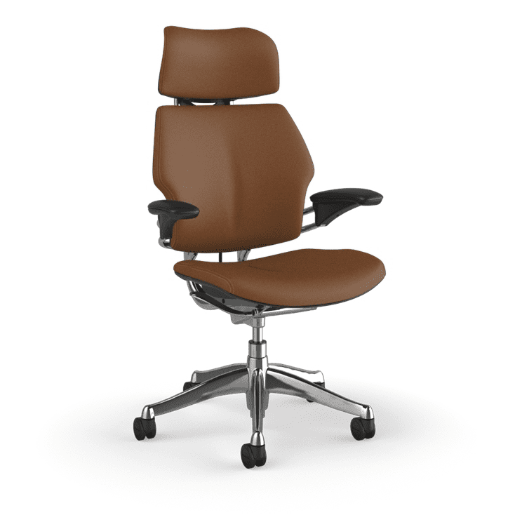 humanscale freedom headrest office chair (saddle leather)