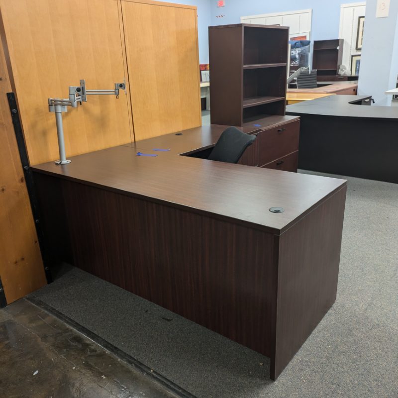 Used 72" by 78" Office Source Lshape Laminate Desk Office Furniture